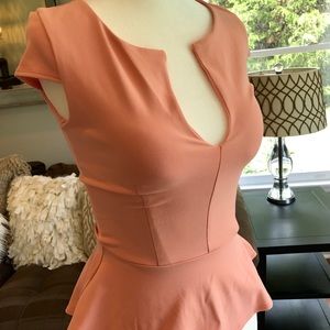 Bebe peplum top NWT